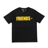 Vlone T Shirt Spring And Summer Big Letter Hip-Hop Street Round Neck Short Sleeve T-Shirt