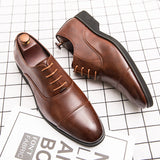 Men's Dress Shoes Classic Leather Oxfords Casual Cushioned Loafer Spring Men Comfortable Solid Color