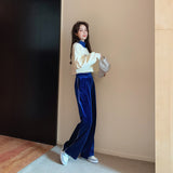 Velour Tracksuit Spring, Autumn and Winter Loose Velvet Thickened Sweater Two-Piece Set