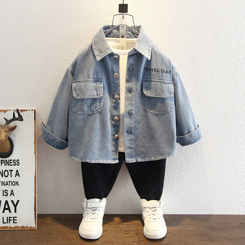 Toddler Boys Jackets Boy's Cowboy Shirt Spring Wear Outer