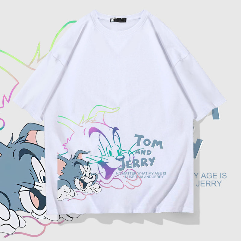 Tom And Jerry T Shirt Cat And Mouse Half Sleeve