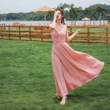 Coachella Music Festival Outfits Backless Beach Skirt Strap Super Fairy Dress Long Dress