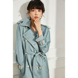 Gloria Vanderbilt Twill Straight Loose Trench Coat
