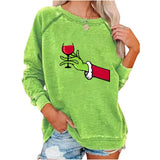 Men and Women Grinch Sweater Christmas Cute round Neck Sweater