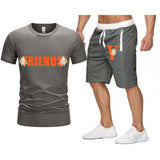 Vlone T Shirts & Shorts 2 Piece Set Summer Trendy Shorts Men'S Casual
