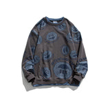Crew Neck Sweatshirts for Men | Cartoon round Neck Sweater Loose Top