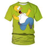 The Simpsons T Shirts Digital Printed Round Neck