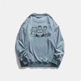 Crew Neck Sweatshirts for Men Men's Clothing | Autumn Retro Printed Crew Neck Sweatshirt Top