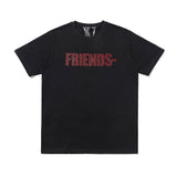 Vlone Men And Women Couple Personality Plus Size Retro Sports Short Sleeve Tshirt