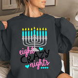 Merry and Bright Sweatshirts round Neck Long Sleeve Sweater Dazzling Color Letters Printed