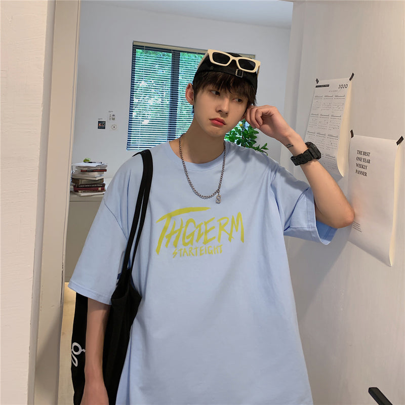 Men T-Shirts Loose Half Sleeve