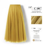 MIDI Mauve Skirt Long Skirt Large Swing Skirt Slimming A- line Skirt Cover Purple Gauze Skirt