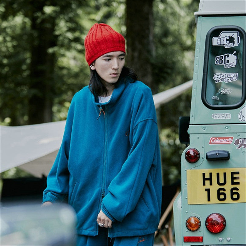 Crew Neck Sweatshirts Men's Autumn Sport Cardigan Sweater Couples Coat