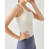 Moisture Wicking Tank Top Short Vest with Chest Pad