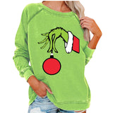 Men and Women Grinch Sweater Christmas Cute round Neck Sweater