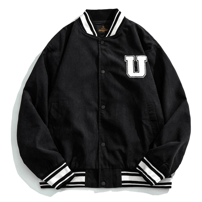 Man Fall Outfis Autumn Embroidered Baseball Uniform Jacket Casual Jacket