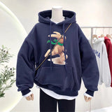 Bearbrick Hoodie Hooded Autumn Sweater Slimming Oversize Ladies