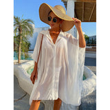 Coachella Music Festival Outfits Loose White Shirt Beach Bikini