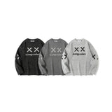 Men Sweater Letter Embroidered Knitwear Men Loose Pullover