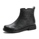 Highway Flat Sandals Flat Leather Sandal Boots Retro Comfort Mom Shoes