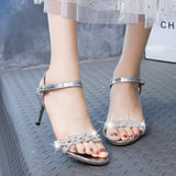 High Heels Slippers Summer Open Toed Buckle Fashion High Heel Sandals