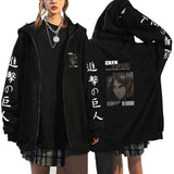 Anime Hoddies Anime Attack on Titan Zipper Sweater Leisure Sports Sweater Coat