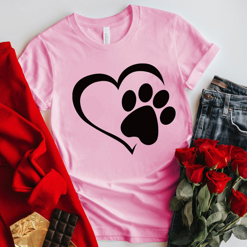 Valentine's Day T Shirt Short Sleeve plus Size T-shirt Printed Casual Top