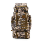 Hiking Backpacks Large Capacity Camouflage 80L Waterproof