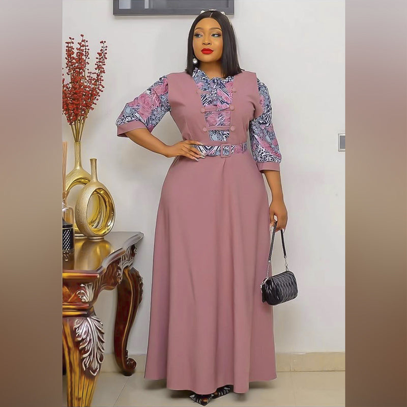 African Dashiki Dress Summer Large Size Swing Skirt