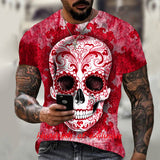 Skull T Shirt Summer Hot Men's 3D Skull Printed T-shirt