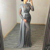 Long Homecoming Dresses Formal Dress Slim-Fit See-through Evening Dress