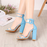 High Heels Ladies Sandals Summer Large Size Fashion Buckle Women's Sandals