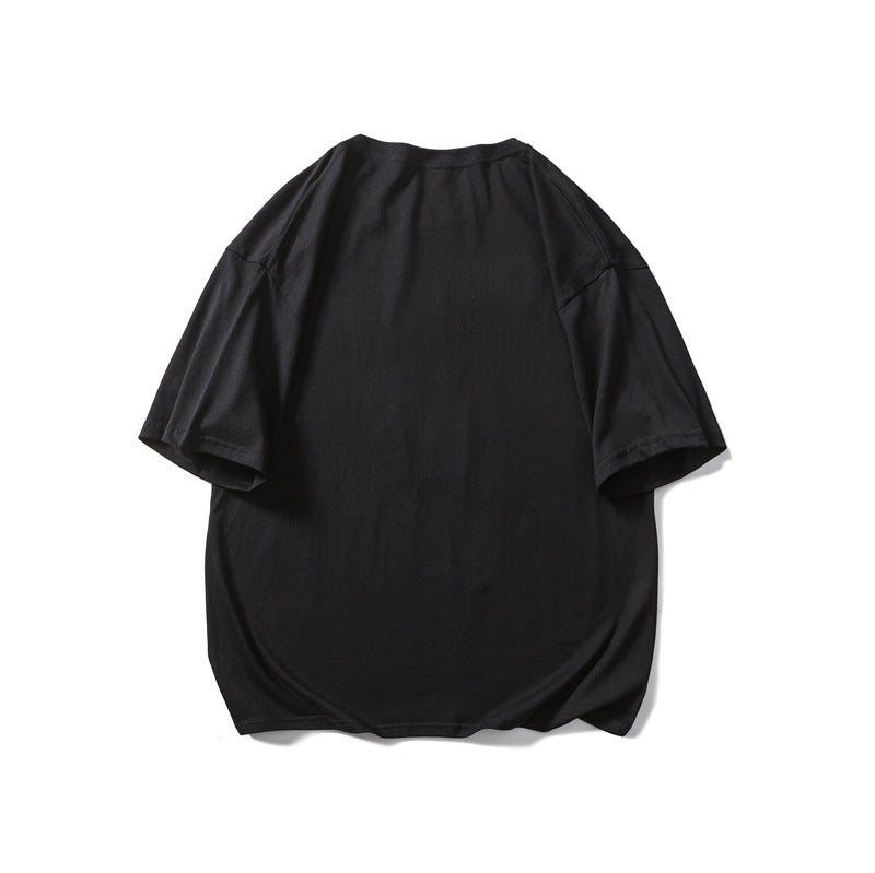 Men T Shitrs Fun Bear Printed Round Neck