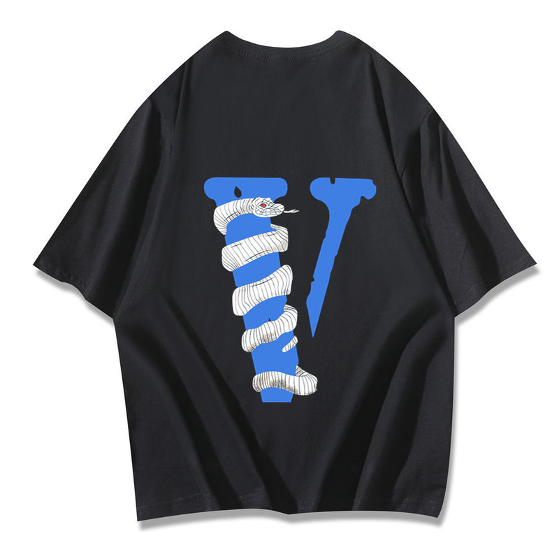 Vlone T Shirts Summer Men'S Printed Casual Short Sleeve