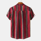 Camp Collar Shirt Short Sleeve Lapel Print