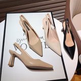 Nude Block Heels Stiletto Heels