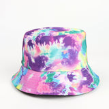Bucket Hat Fishing Cap Cotton Print Fisherman Hat Cartoon Bucket Hat Female Printing Leaves Sunshade Sun Protection Hat