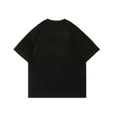 Men T Shitrs Letter Patch Embroidered Crew Neck