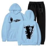 Vlone T Shirts & Shorts 2 Piece Set Sports Leisure Pullover Sweater Hooded
