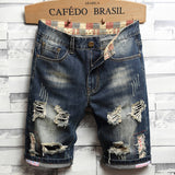 Men Jorts Summer Shorts Men's Ripped Width