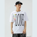 Vlone T Shirt Large V Printed Short Sleeve Loose Couple Men'S And Women'S T-Shirt