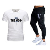 Vlone T Shirts & Pants 2 Piece Set Summer Men'S Short Sleeve T-Shirt Loose Leisure Sports
