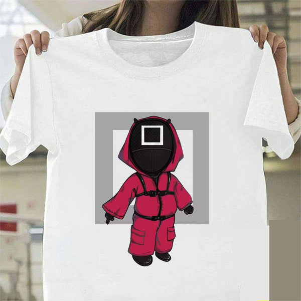 Squid Game Costume Printed Short-Sleeved T-shirt