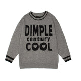 Men Sweater Embroidery Letter Color Matching Sweater Men's Pullover Top