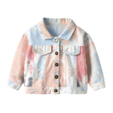 Children Jean Jackets Denim Jacket Children's Lapel Long Sleeve Denim Jacket