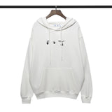 off White Hoodie Autumn and Winter Printed Long-Sleeved Hooded Terry Sweater