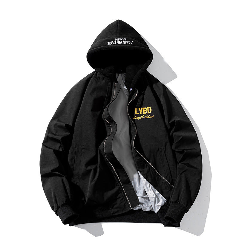 Varsity Jacket Spring And Autumn Jacket Men'S Trendy Embroidery Loose