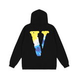 Vlone Hoodie Men'S Letter Large V Printed Hat Hooded Sweater Lining