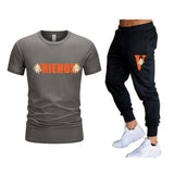 Vlone T Shirts & Pants 2 Piece Set Men'S Summer T-Shirt Short Sleeve Sports And Leisure