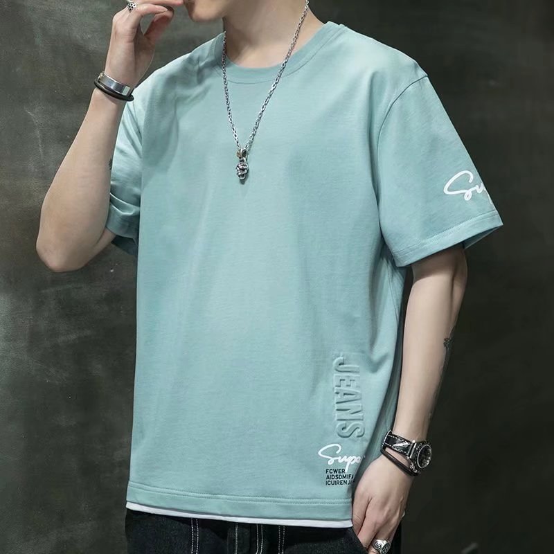 Men T-Shirts Printed Loose All-Match Half Sleeve